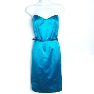 NWT $450 BADGLEY MISCHKA Womens Formal Dress Strapless Belted Vintage Size 12